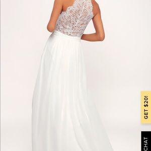 EVERLASTING BEAUTY WHITE LACE MAXI DRESS